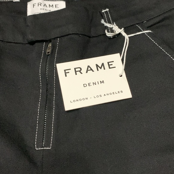Frame Black Denim Wide-Leg Trouser 27 - Picture 14 of 14